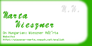 marta wieszner business card
